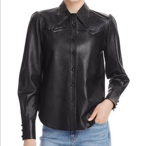 Joie Leather Shirt